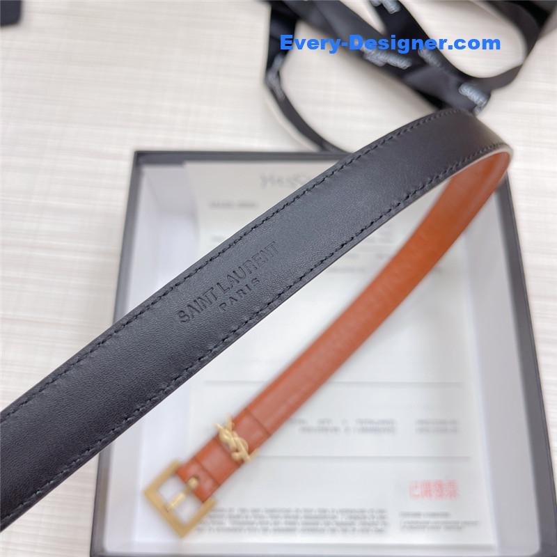 Y51 crocodile grain top layer leather belt