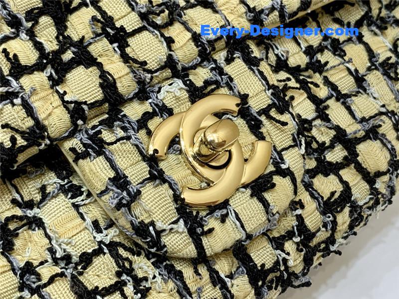 Ch**el cf fabric flap bag