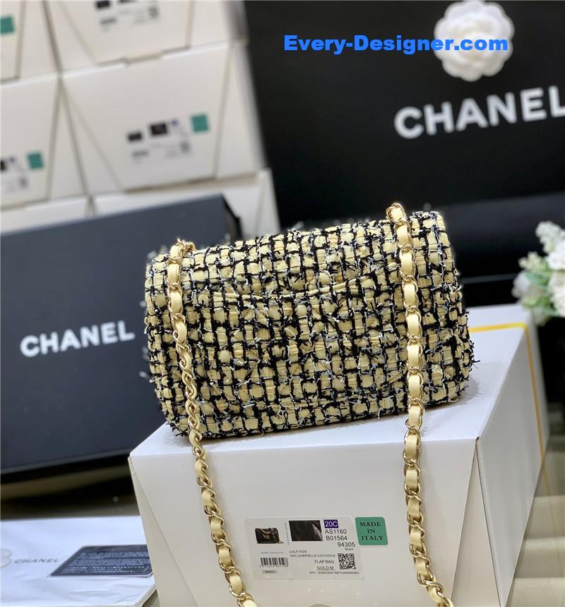 Ch**el cf fabric flap bag