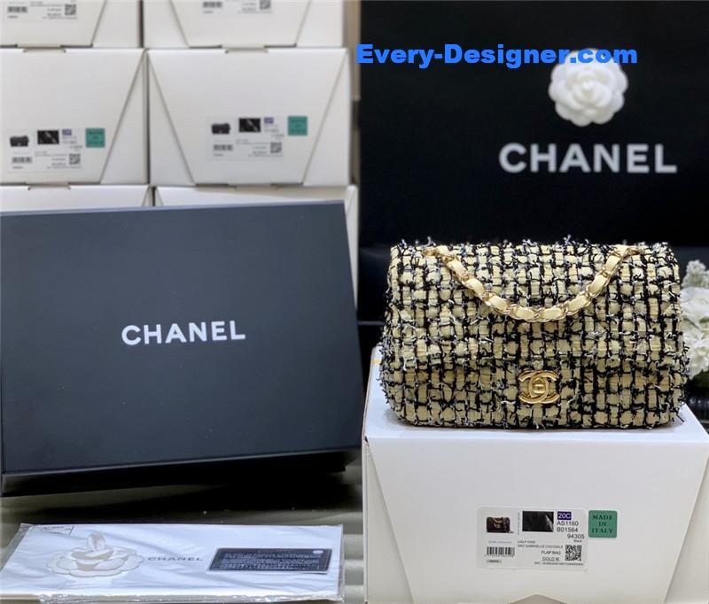 Ch**el cf fabric flap bag