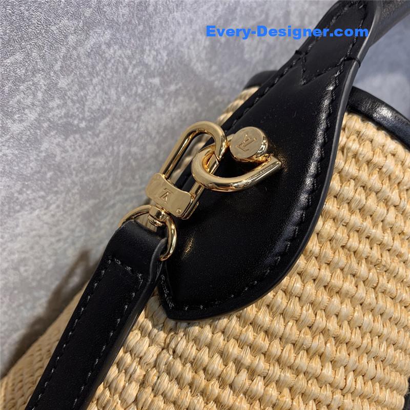 l0vis Vvtt0n lv knitted raffia bag
