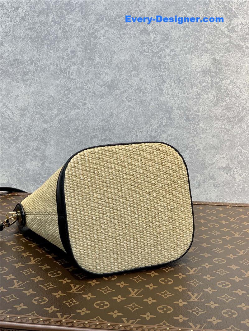 l0vis Vvtt0n lv knitted raffia bag