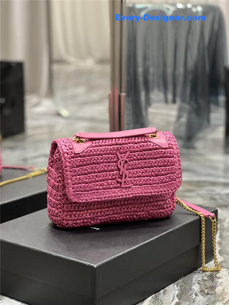 Y51 niki raffia bag small