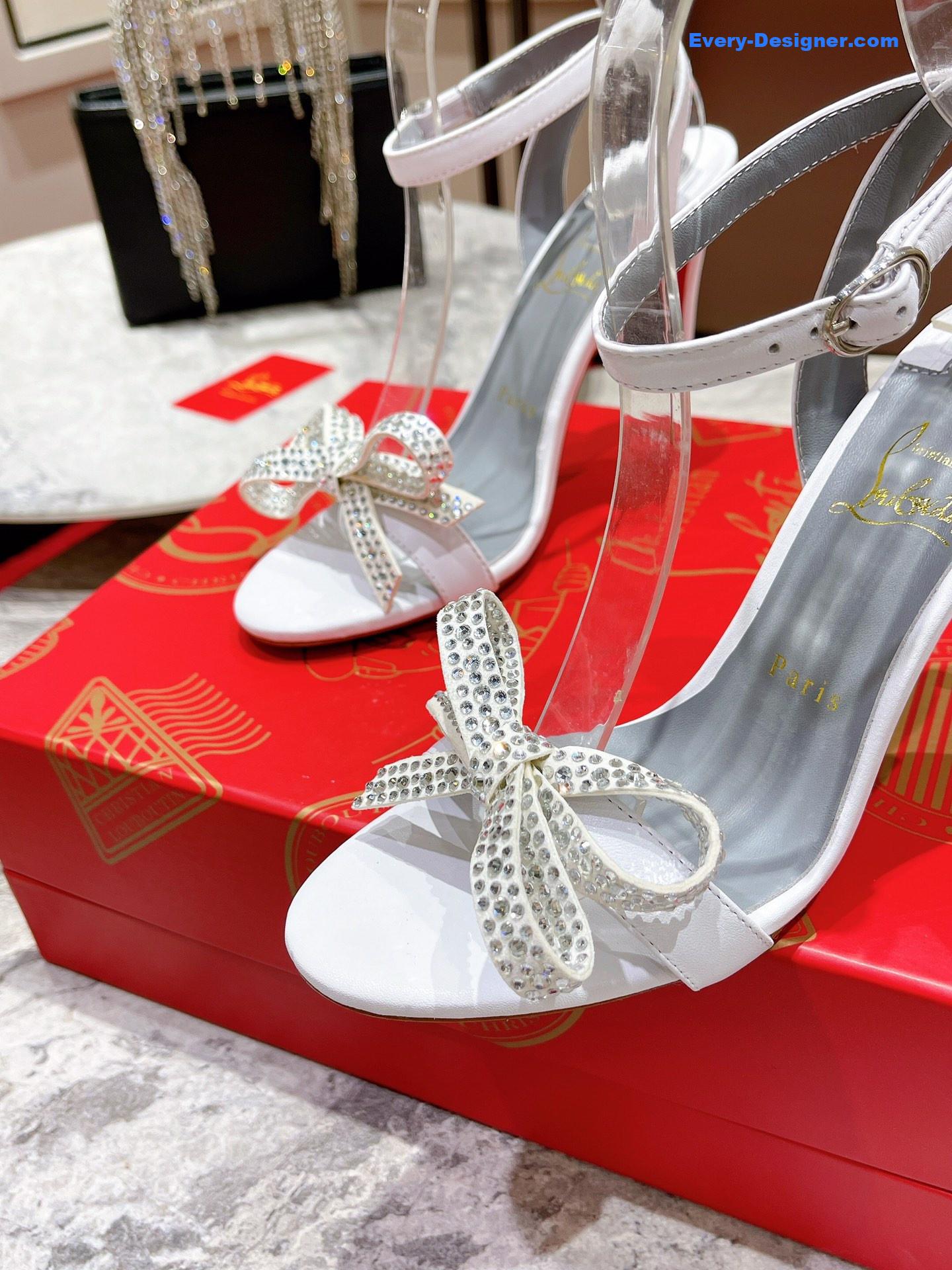 Chr1st1an louboutin strappy bow sandals