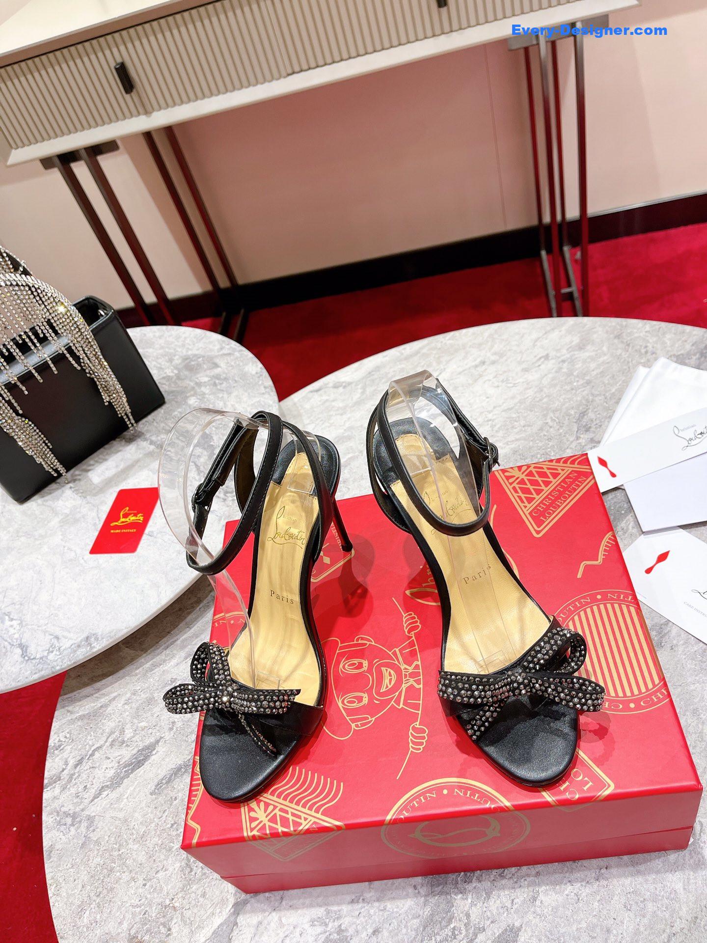 Chr1st1an louboutin strappy bow sandals