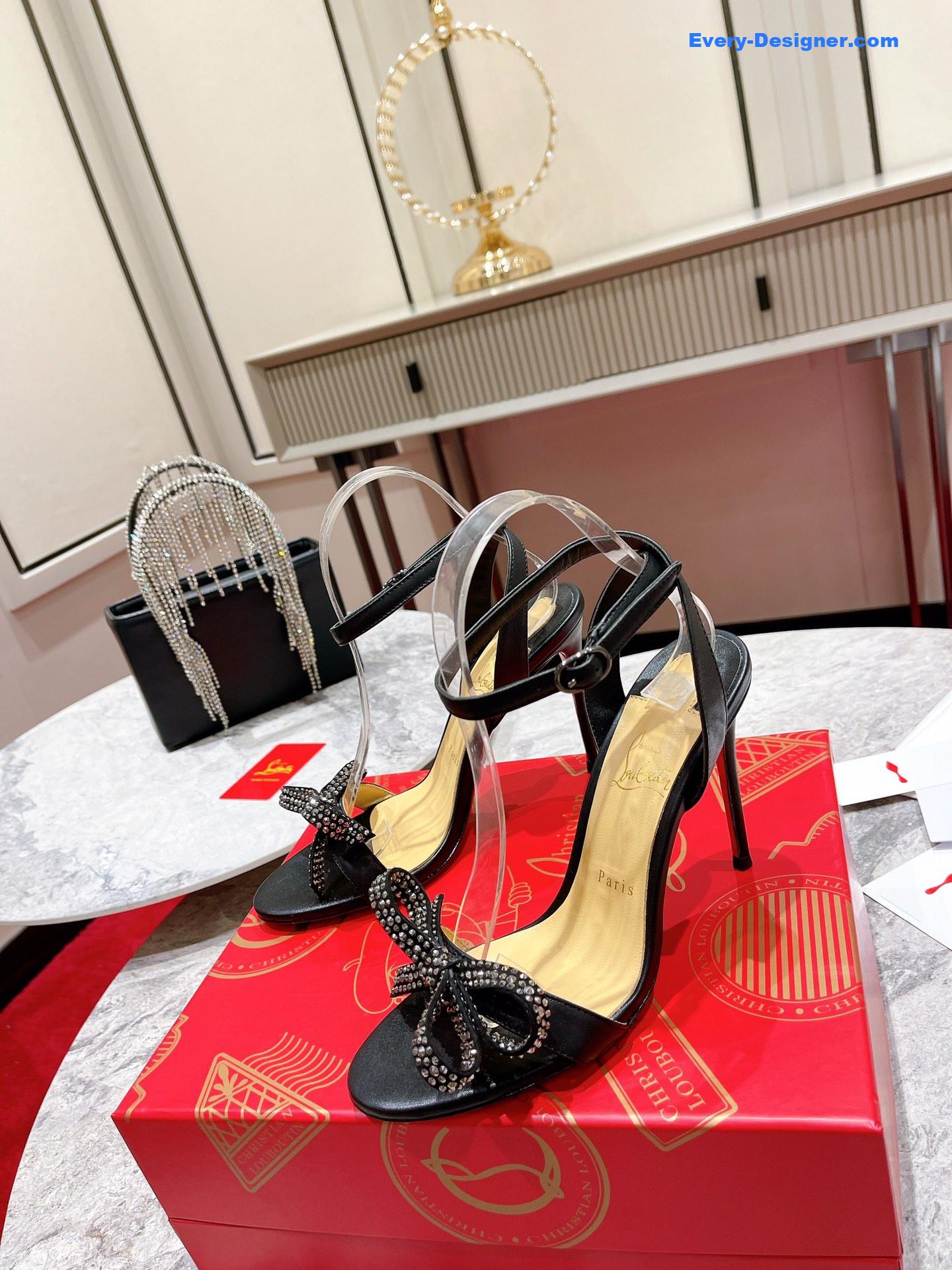 Chr1st1an louboutin strappy bow sandals