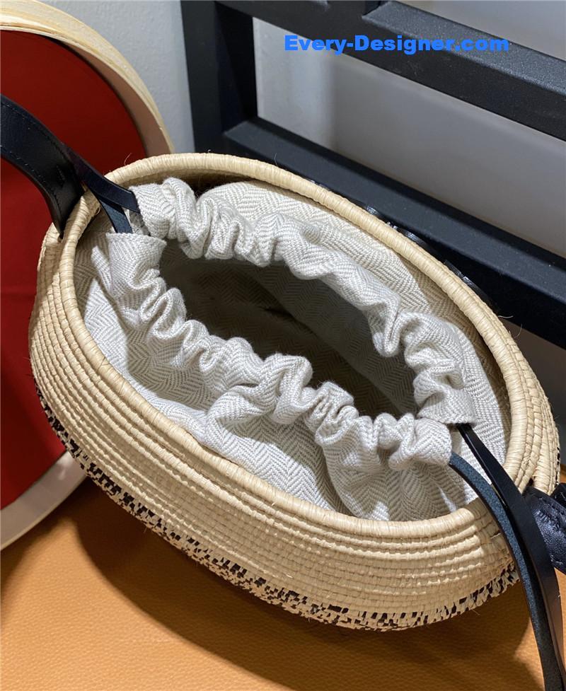 L0ew* woven straw basket bag