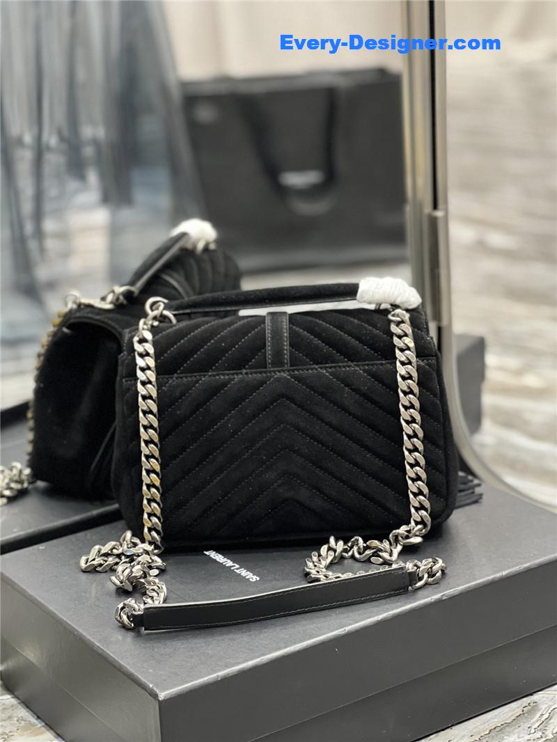 Y51 medium college fringed tote bag