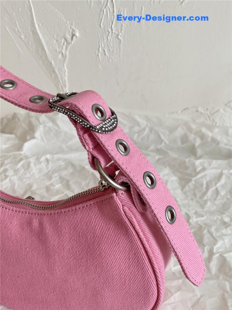 Ba1en*iaga le cagole denim motorcycle bag