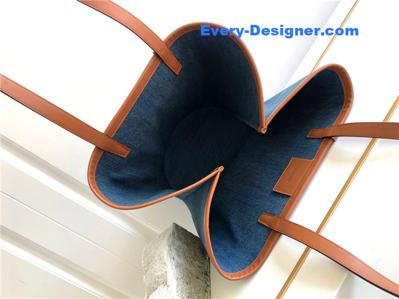 Ce1i*e blue denim canvas couffin bag