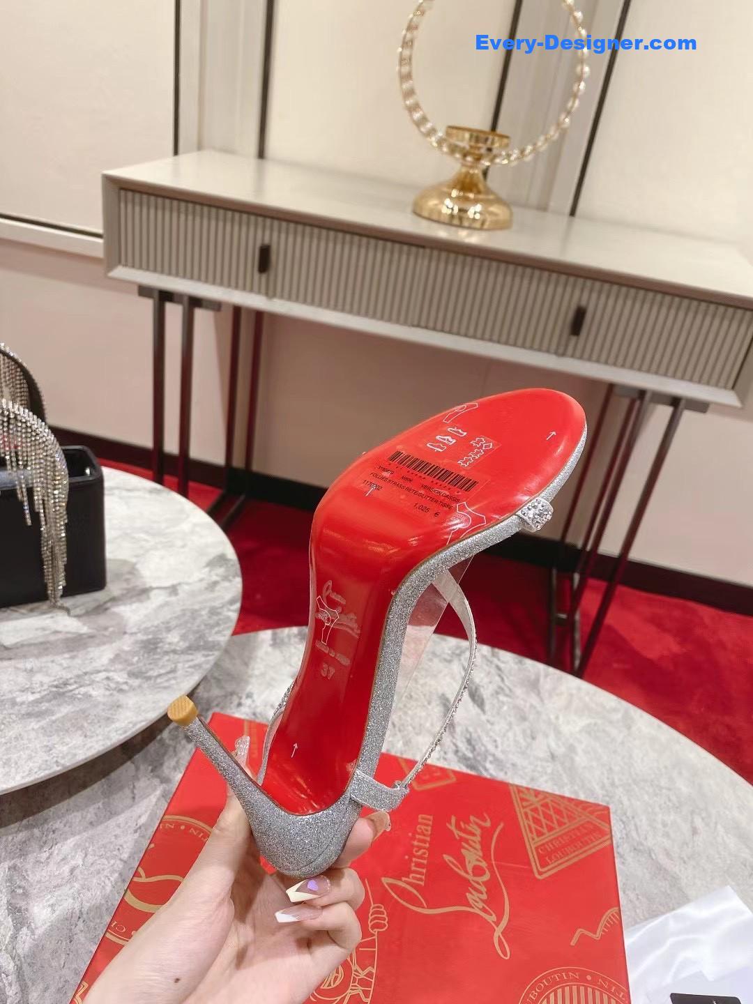 chr1st1an louboutin s sandals with D1am0nds
