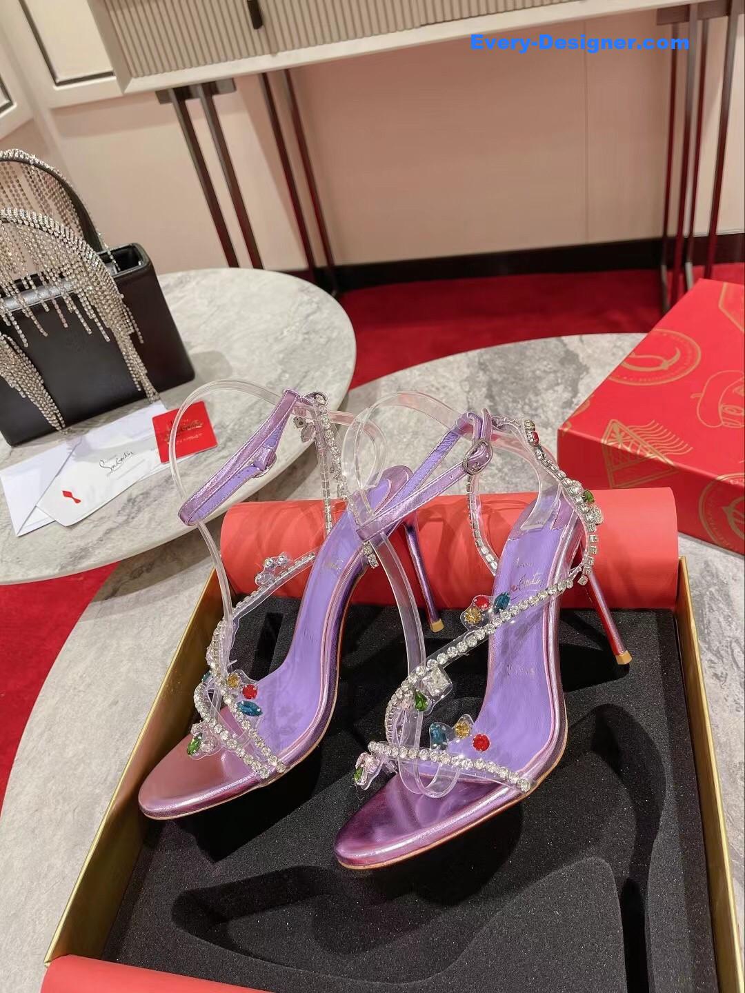 Chr1st1an louboutin crystal chain sandals