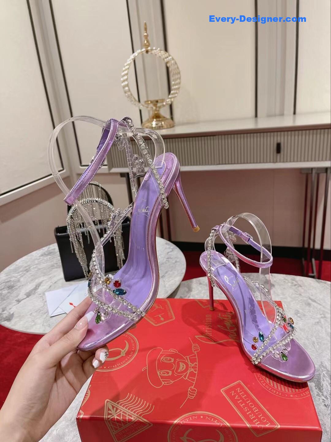Chr1st1an louboutin crystal chain sandals