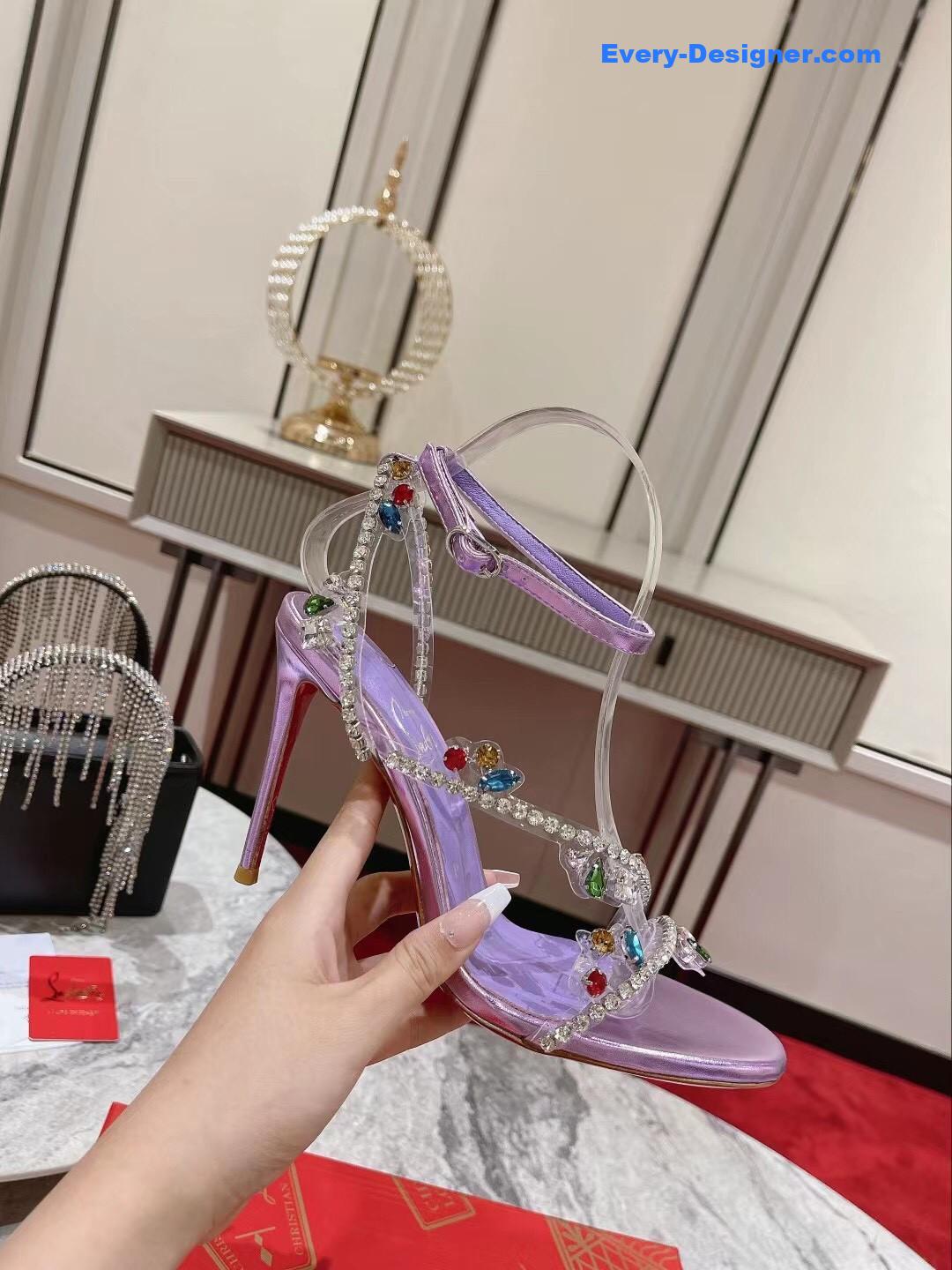 Chr1st1an louboutin crystal chain sandals