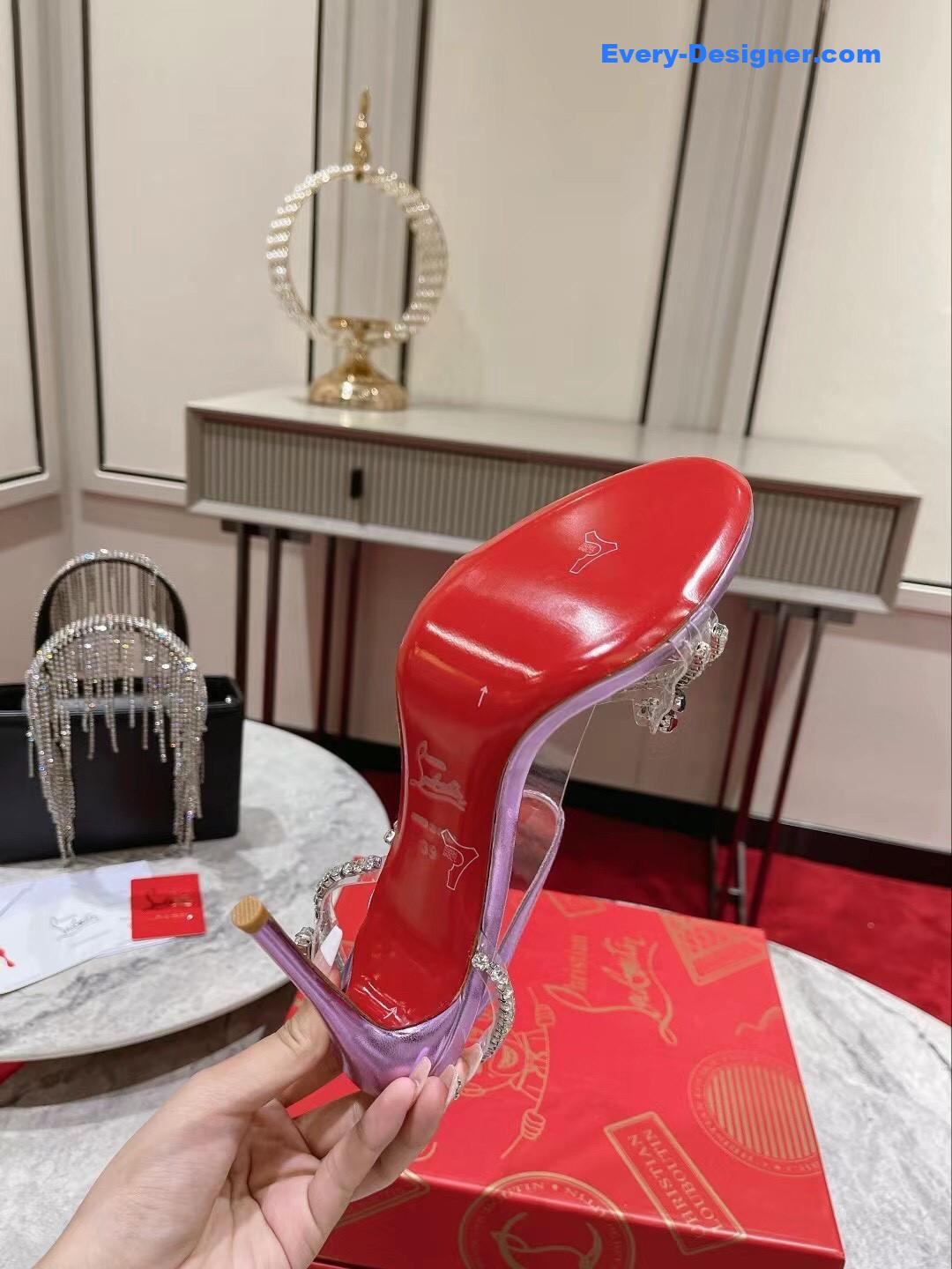 Chr1st1an louboutin crystal chain sandals