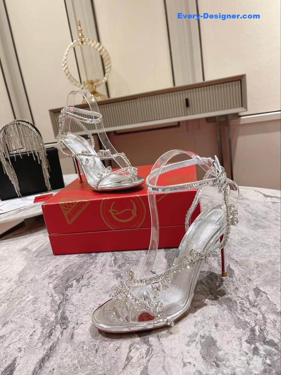 Chr1st1an louboutin crystal chain sandals