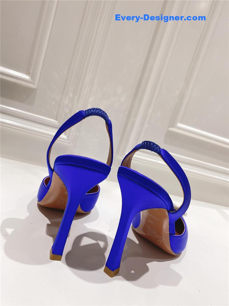 AMINA MUADDI high-end rhinestone original buckle pumps