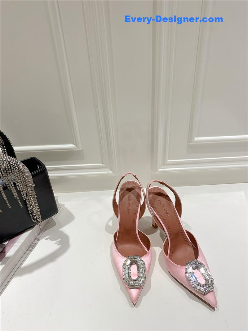AMINA MUADDI high-end rhinestone original buckle pumps