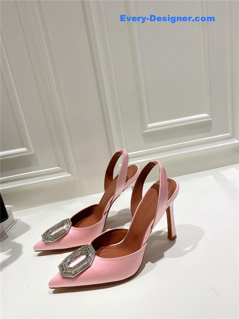 AMINA MUADDI high-end rhinestone original buckle pumps