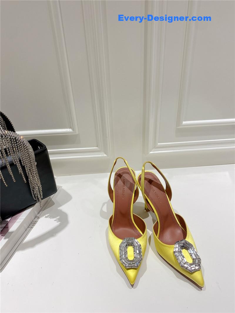 AMINA MUADDI high-end rhinestone original buckle pumps