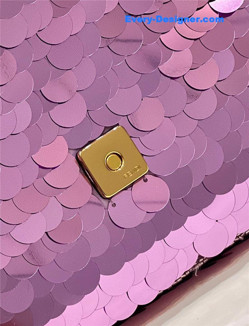 F**di sequin baguette bag