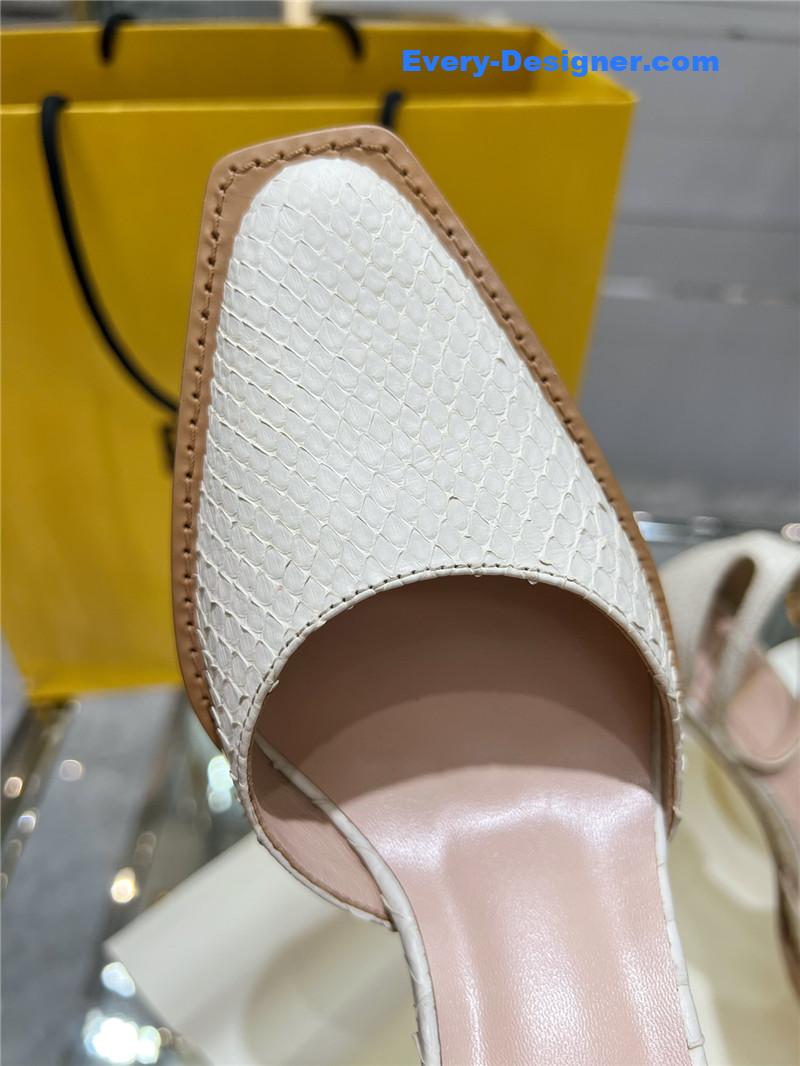 F**di square toe ff hollow heel court shoes