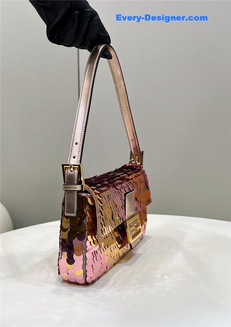 F**di sequin baguette bag