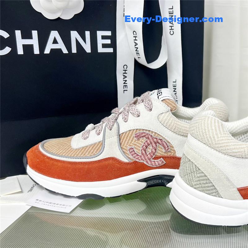 Ch**el new color wool stitching casual sneakers