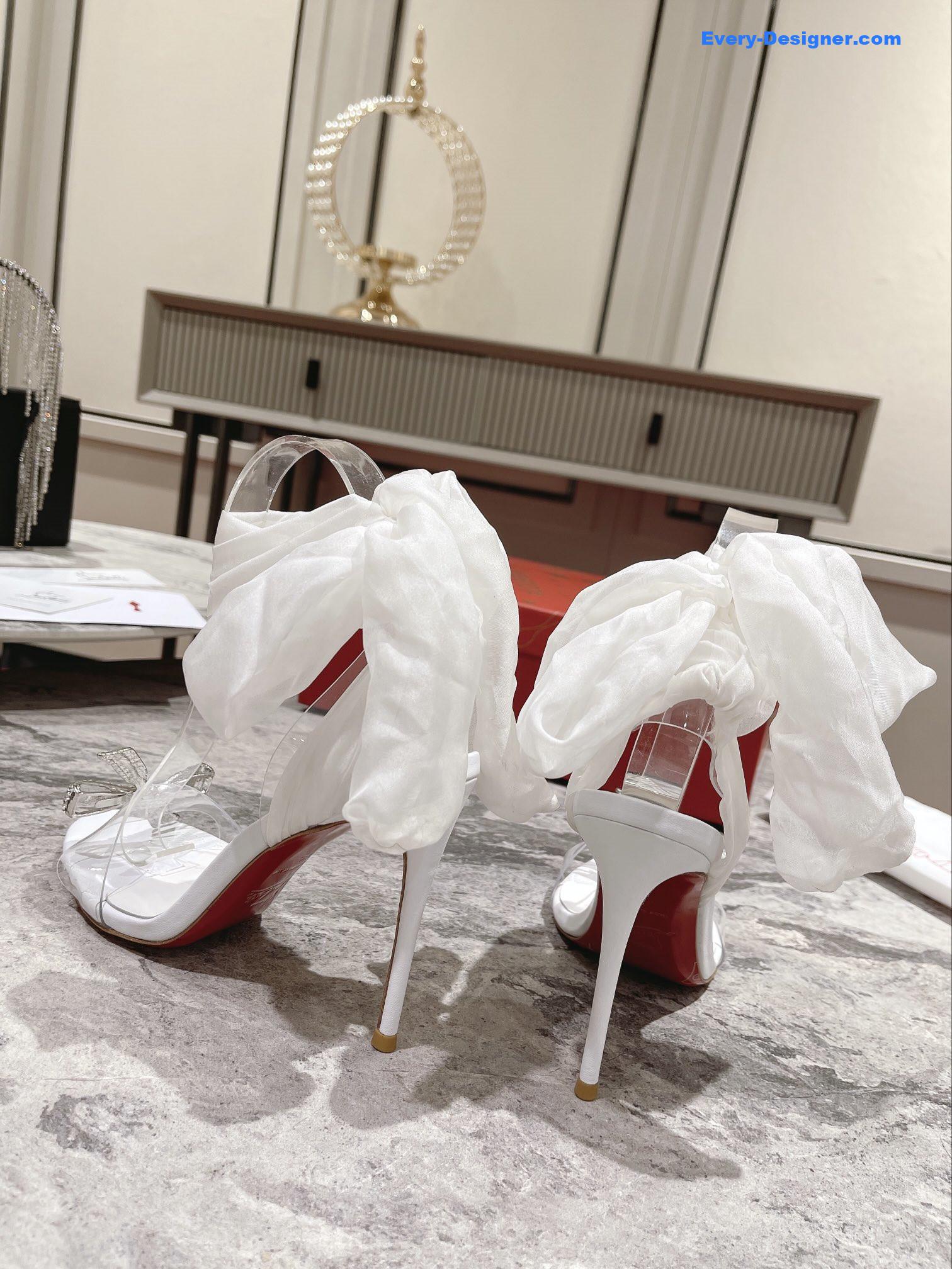 chr1st1an louboutin butterfly D1am0nd buckle sandals