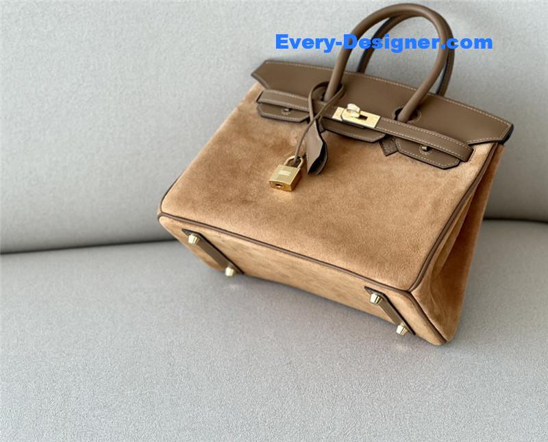 H**me5 birkin 25 suede bag