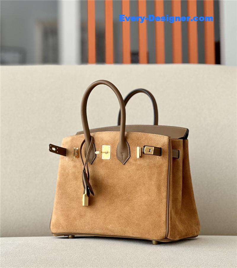 H**me5 birkin 25 suede bag