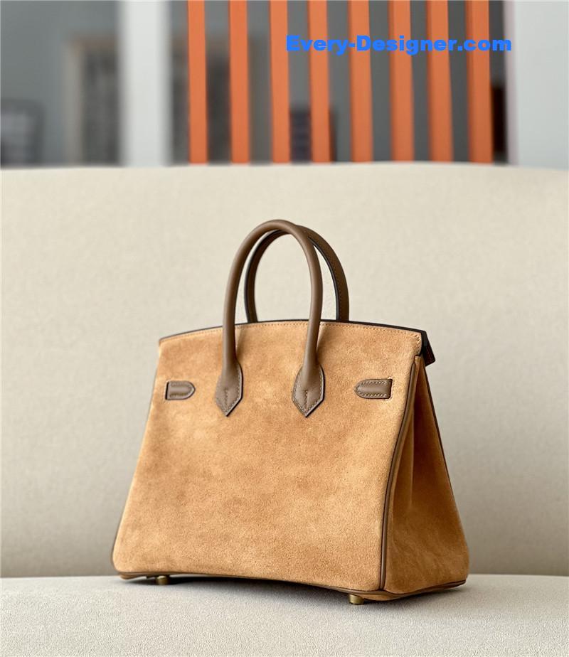 H**me5 birkin 25 suede bag