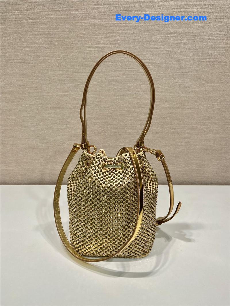Pra*a crystal bucket bag