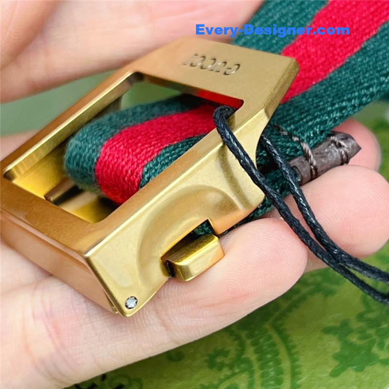 Gvc*1 webbing belt with rectangular buckle