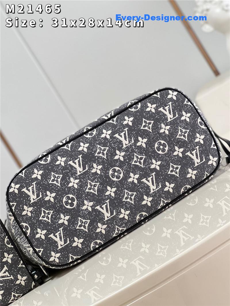 l0vis Vvtt0n neverfull pm denim shopping bag