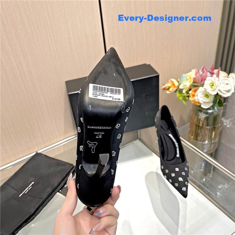 A1exa*der wang logo rhinestone pumps