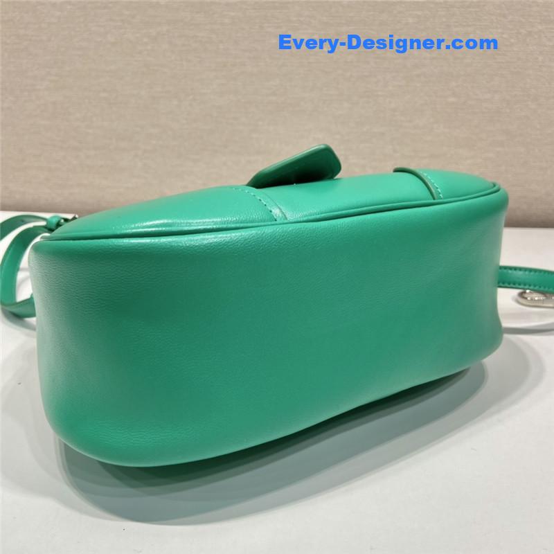 Pra*a moon re-nylon and leather bag
