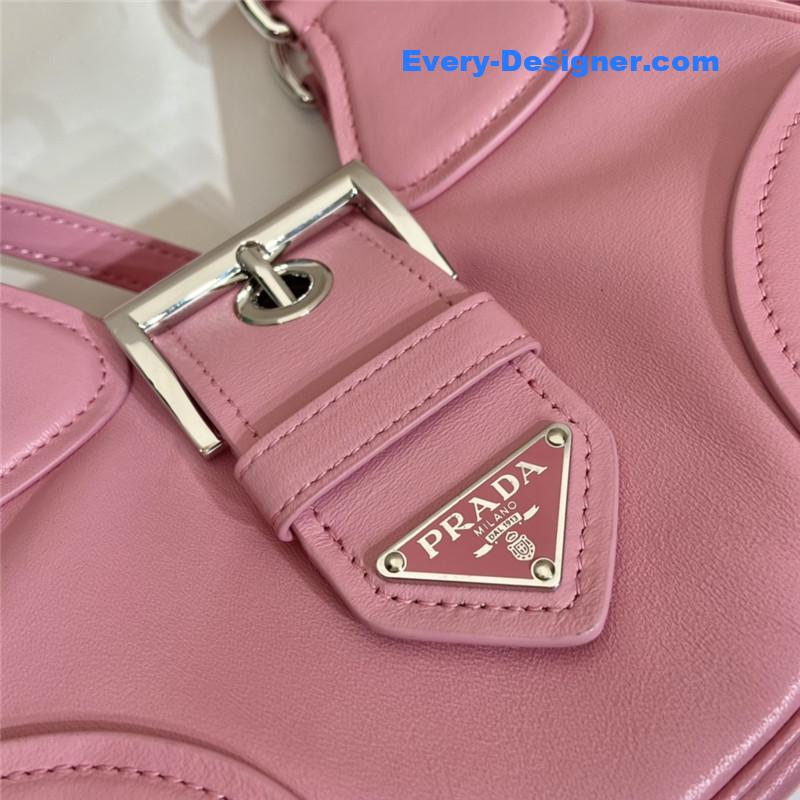 Pra*a moon re-nylon and leather bag