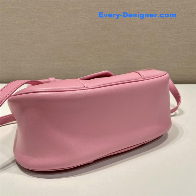 Pra*a moon re-nylon and leather bag