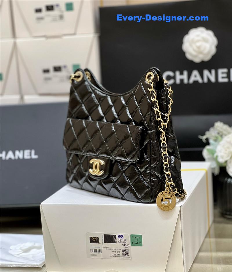 Ch**el number 5 gold coin tag hobo bag