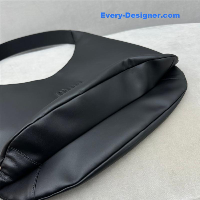 M1um1u leather hobo tote bag