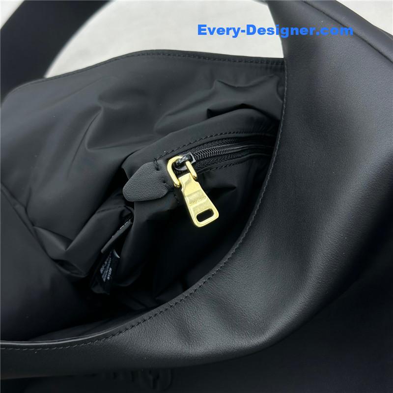 M1um1u leather hobo tote bag