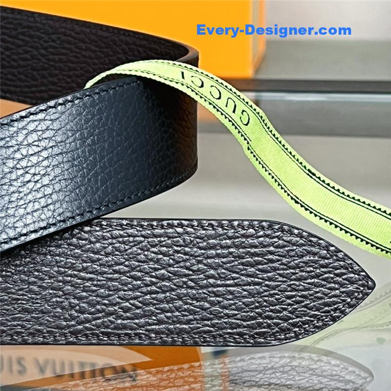 Gvc*1 reversible belt in textured leather