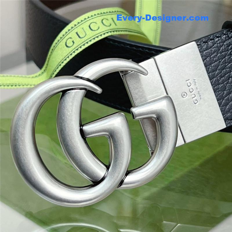 Gvc*1 reversible belt in textured leather