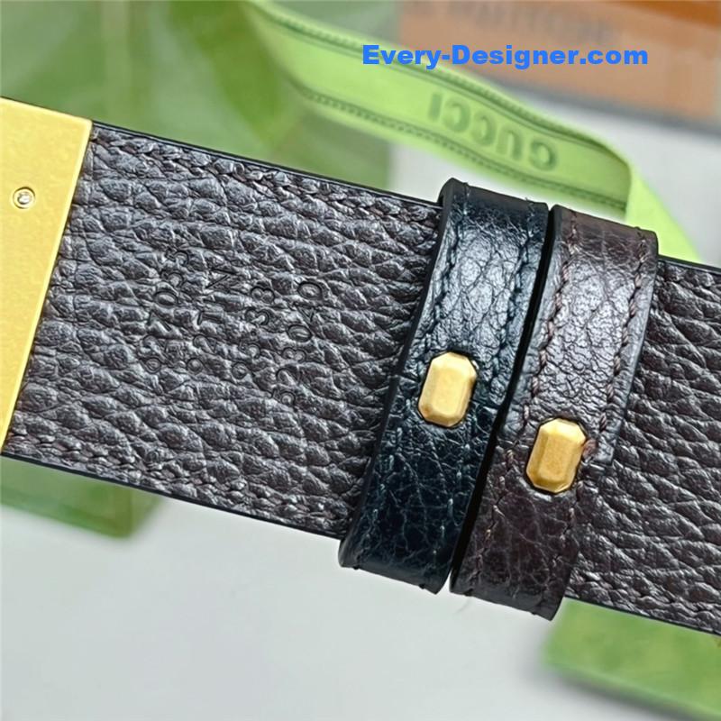 Gvc*1 reversible belt in textured leather
