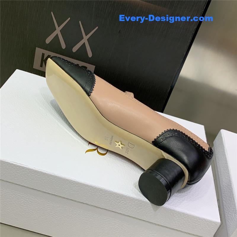 D10r cd letter logo chunky heel shoes