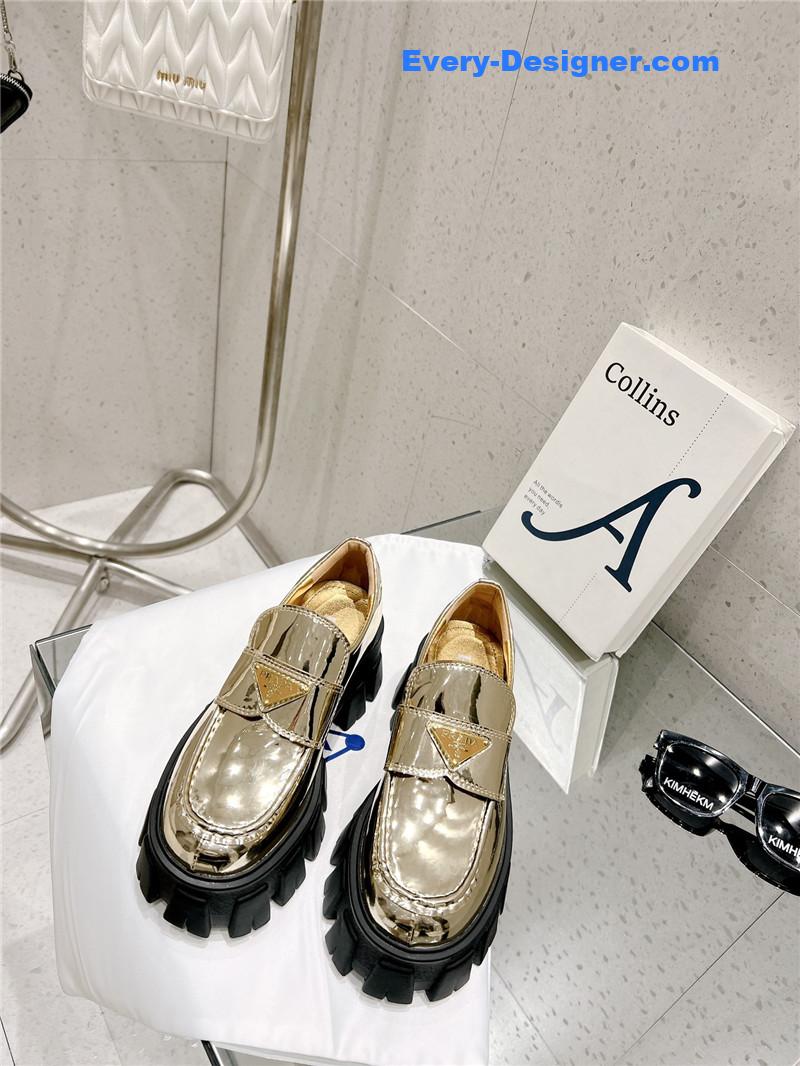 Pra*a patent leather loafers