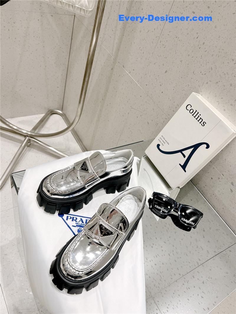 Pra*a patent leather loafers