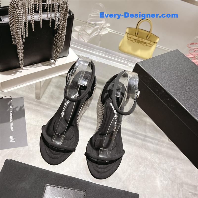 A1exa*der wang new rhinestone wedge high heels
