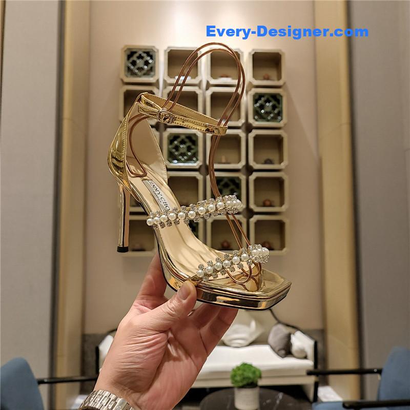 j1m*y ch00 high heel D1am0nd chain sandals